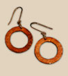 hammered copper earrings
